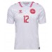 Maillot de foot Danemark Kasper Dolberg #12 Extérieur vêtements Europe 2024 Manches Courtes